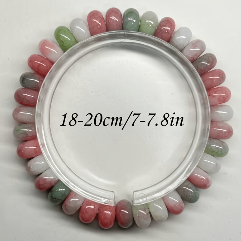Bohemian Style Teal Red Agate Abacus Bead Bracelet, Handmade